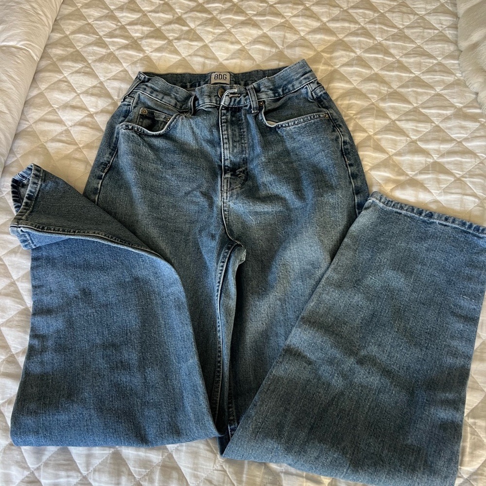 BDG urban outfitters high waist wide leg jeans sz27 (4)